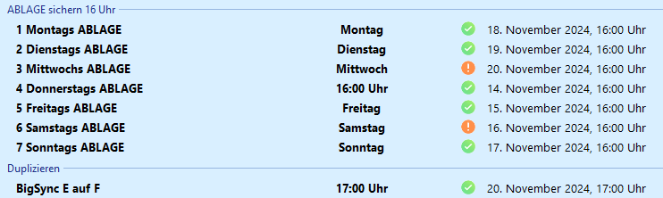 Synchredible Gruppe tägliche Sicherung
